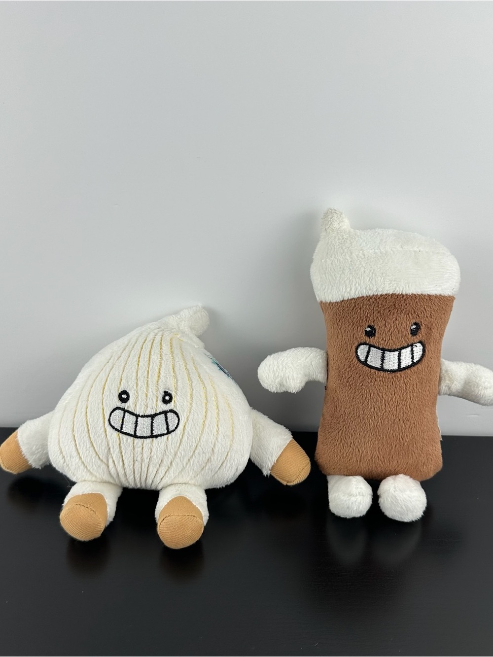 Wrigley's Rare Excel Gum Mascot Coffee & Garlic 6" White Brown Tan Plush